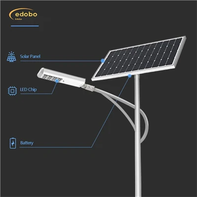چراغ خیابانی LED با باتری لیتیومی چراغ خیابانی خورشیدی